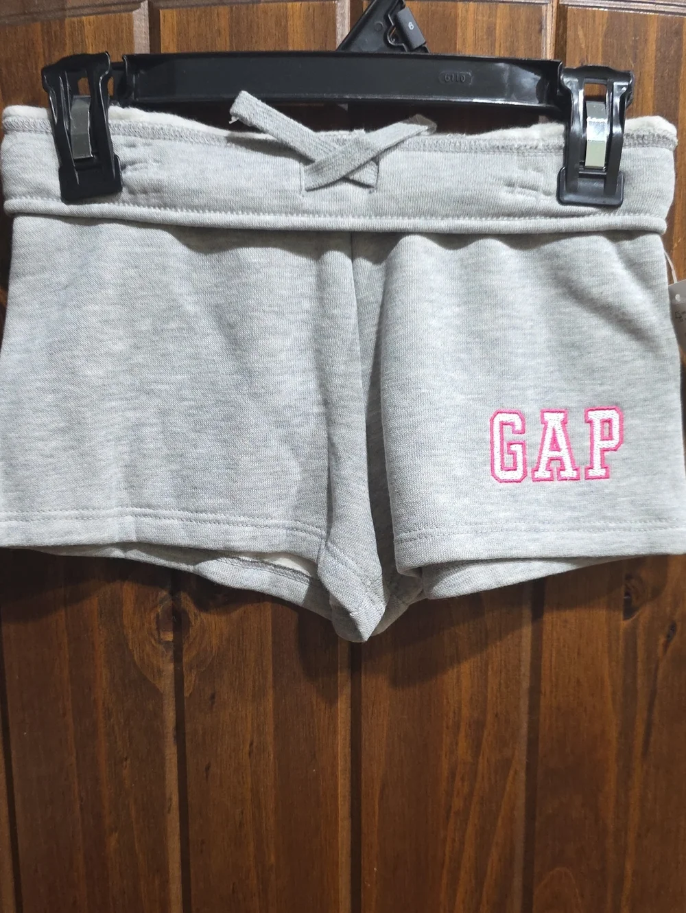 GAP Light Gray Athletic Lounge Shorts with Pink Logo